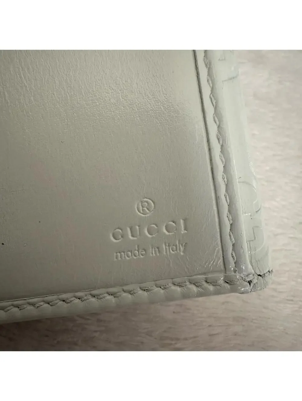 Gucci Cream Guccissima Leather Wallet Women’s Designer EUC